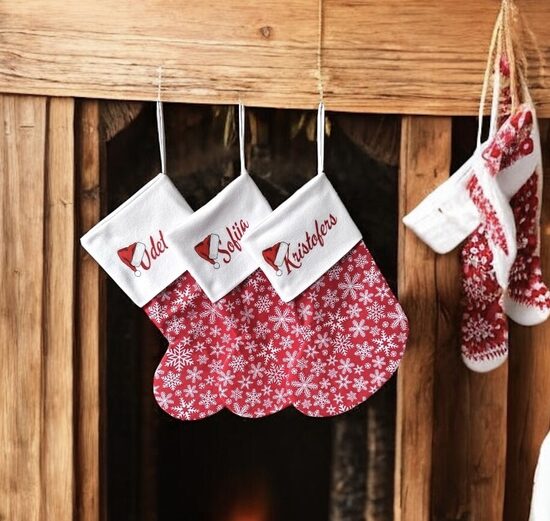 Ziemassvētku zeķes ar apdruku